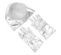 Vaguelly accessori per tute spaziali cappelli da festa Cappello da astronauta per casco da festa a tema spaziale berretti della tuta spaziale Silver