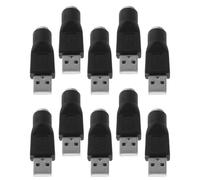 Vaguelly Adattatore USB Maschio-femmina Ps/2 Convertitore Segnale Mouse Tastiera 10 Pezzi Nero Plug-and-play per Laptop Desktop Ufficio Casa