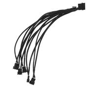Vaguelly Adattatore Ventola PC 1 a 5 Set di Cavi di Estensione per Ventole Computer Raffreddamento Efficiente Riduzione Ingombro Cavi in Plastica