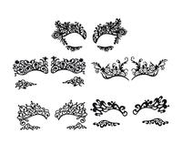 Vaguelly Adesivi Per Eyeliner in Pizzo 5 Pezzi Autoadesivi, Tatuaggi Cavi Per Occhi Riutilizzabili, Decorazioni Per Trucco Cosplay e Feste in Maschera, Effetto Drammatico Sul Viso e Corpo