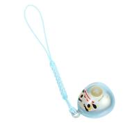 Vaguelly Bodhidharma Cat Eye Ciondolo Campane Piccolo Rintocchi Portachiavi Della Fortuna Chiave Oscillante Keychain Ciondolo Multifunzione Arredamento Del Telefono Rame Sky-blue