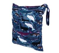 Vaguelly Borsa Per Pannolini Per Neonati Con Doppia Cerniera Scomparti Separati Per Bagnato E Asciutto Portaoggetti Da Viaggio Stampa Alla Moda Capacità Per I -genitori.