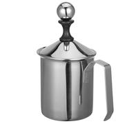 Vaguelly Brocca per schiuma di latte: Brocca per schiuma di latte manuale, tazza per schiuma di caffè - Brocca per schiuma in acciaio inossidabile da 400 ml, per caffè espresso, latte art, uso