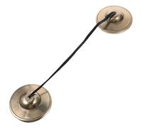 Vaguelly Campana Meditativa Rame Per Yoga e Meditazione Strumento Percussivo Tingsha Rame Con Design Elegante Campanella Per Terapia Del Suono e Pratiche Zen Artigianato Di Alta Qualità e