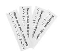 Vaguelly Cartelli Braille in Plastica 4 Pezzi, Etichette Braille per Non Vedenti, Pannelli Segnaletici di Attenzione per Esterni, Ausili per Ipovedenti e Accessibilità Ambientale