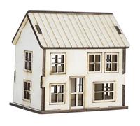Vaguelly Casa Natale in Legno Puzzle Case Statuette Natalizie Villaggio Natalizio in Legno Decorazioni Per Tavola Interne Fattoria Artigianato Senza Assemblaggio