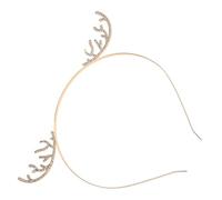 Vaguelly Cerchietto Corna di Renna per Capelli Accessori per Feste Natalizie e Celebrazioni Cerchietto in Lega di Zinco Fiocchi Cristalli