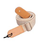 Vaguelly Cinghia Per Ukulele Cotone e Pelle Vera Design Elegante Beige Comoda Per Musicisti e Appassionati Di Chitarra