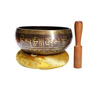 Vaguelly Ciotola Tibetana Per Meditazione e Yoga Con Piccolo Martello Per Relax e Riflessione Profonda Suoni Armoniosi Per La Pace Interiore