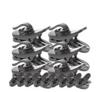 Vaguelly Clip Per Microfono e Auricolari in Plastica 15 Pezzi, Piccolo Morsetto Per Gestione Cavi, Supporto Filo Microfono Per Lavoro, Riunioni e Registrazioni