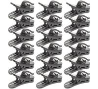 Vaguelly Clip per Microfono Lavalier Pinza Resistente e Facile da Fissare a Colletto o Cravatta 20 Pezzi in Abs Nero per Discorsi e Performance