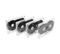 Vaguelly Confezione da 4 Cassette Audio Vuote da 60 Minuti in Plastica Stile Retrò per Registrazione Messaggi e Uso Didattico in Feste e Lezioni