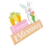 Vaguelly Coniglio Di Ornamento in Legno Decorazione Della Tavola Di Pasqua Segni Di Benvenuto Di Pasqua Arredamento Pasquale Centrotavola Coniglietto Decorazioni Pasquali Di Legno