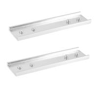 Vaguelly Connettori per Collegare Binari e Prolunghe per Binari Tende da Soffitto 2 Pezzi in Lega di Alluminio Argento Accessori per Tende Interne Forti