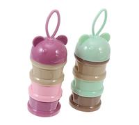 Vaguelly Contenitore Per Latte Polvere Scatola a Tre Strati Per Formula Set Di e Viola Dispenser Per Alimenti Per Neonati