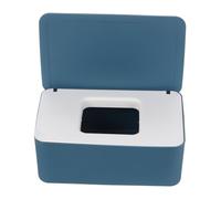Vaguelly Contenitore Salviette Portatile Per Esterni Scatola Per Salviette Umidificate Con Capacità e Chiusura Sigillata Per Auto e Uso Colore Blu e Bianco