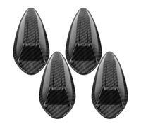 Vaguelly Copertura per antenna a per auto, 4 pezzi: decorazione per tetto in plastica nera - fornitura per modifiche di veicoli - protezione decorativa impermeabile per antenna per auto SUV