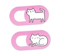 Vaguelly Copertura Privacy Webcam Scorrevole 2 Pezzi in ABS Rosa Set Protezione Fotocamera Sicurezza Anti-Hacking per Laptop, Tablet e Smartphone Utenti Attenti alla Privacy