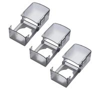 Vaguelly Coperture per Serrature delle Porte Antibloccaggio 3 Pezzi in Abs Nero Protezione Sicurezza Design Moderno per Camere da Letto e Appartamenti