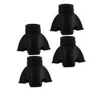 Vaguelly Copri-piede per Stampelle e Bastoni da Trekking 4 Pezzi in Gomma Naturale Antiscivolo a Punta Triangolare per Escursionismo e Passeggiate, Accessori per Mobilità e Ausili