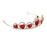 Vaguelly Corona Elegante per la Sposa in Ferro Acrilico e Rame Tiara Piccola Leggera per Matrimonio Copricapo a Corona Arancione per Feste e Fotografia
