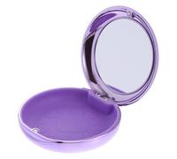 Vaguelly Custodia Compatta per Protesi Dentaria e Apparecchi Ortodontici, Scatola Viola Specchio Incorporato, Facile da Pulire, per Uso in Viaggio o Casa
