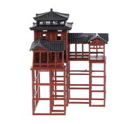 Vaguelly di Padiglione in Miniatura: Decorazione per Acquario Asiatico, Ornamento per Acquario - Scultura di architettura Antica realistica per Esposizione su Tavolo e terrario
