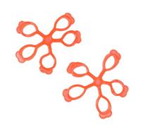 Vaguelly Esercitatore per Dita in Silicone 2 Pezzi Rosso per Rinforzo Mani e Forza Dita, Facile da Trasportare, per Musicisti e Atleti Seduti alla Scrivania