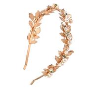 Vaguelly Fascia D'oro Accessori Per Per Donna Fascia Da Sposa Di Perle Accessori Per Per La Sposa Futura Sposa Accessori Per Da Damigella D'onore Spa Metallo Golden