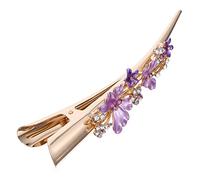 Vaguelly Fermaglio a Becco D'anatra Grande in Metallo Design Floreale Vintage Per Chioma Da Donna, Per Feste e Viaggi