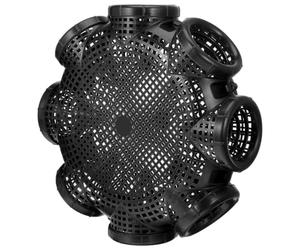 Vaguelly Gabbia per Anguille e Granchi in Plastica Nero, Trappola Leggera e Portatile per Pesca Outdoor Grande capacità