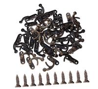 Vaguelly Gancio Di Chiusura Vintage Unico Con Chiusura A Corno 40 Pezzi Ganci Di Chiusura A Destra Per Accessori Per Armadietti Scatole Portagioie Decorazioni