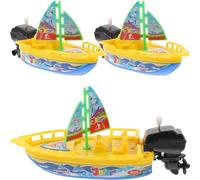 Vaguelly Giocattoli da Bagno per 3 Pezzi Barche Giocattolo a Vela a Carica Galleggiante per Piscina e Bagno, Regalo Sicuro e Divertente per Ragazzo Ragazza e Piccoli
