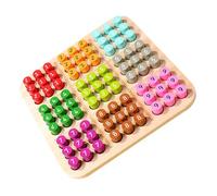 Vaguelly Gioco Sudoku in Legno per Tavolo Educativo con Texture Naturale Rompicapo Logico per Allenamento Intelligenza e Coordinazione Mano-cervello Adatto a Scuole per l'Infanzia