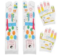 Vaguelly Guanti e Calzini per Riflessologia Uomo Antiusura Lavabile per Mani e Piedi Sollievo Fatica Terapia Digitale