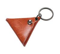 Vaguelly Guitar Pick Holder Plectrum Case with Metal Button Design for Acoustic and Electric Guitars Triangle Keychain for Travel Concerts and School