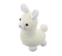 Vaguelly Handmade Knitted Alpaca Pendant in Soft Yarn Adorable Crochet Animal Charm For Keychain Backpack Unique Artistic Design And Craftsmanship