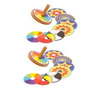 Vaguelly in Legno Colorate per Bambini Educativo da Te per Allenare la Coordinazione Occhio-Mano Set 2 Rotanti per Divertimento