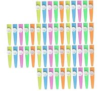 Vaguelly Kazoo strumento musicale per bambini, 50 pezzi, in plastica, per bambini, facile da giocare, giocattolo educativo per la promozione della musica e le attività ricreative