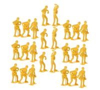 Vaguelly Kit 45 Pezzi Operai Ingegneri in Plastica, Modelli Realistici di Lavoratori per Micro Paesaggio, Figure Giocattolo Educative e Decorazioni Fai da Te