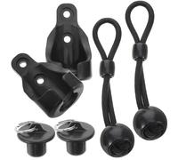 Vaguelly Kit Accessori Fermacorda Elastico Antivento per Tende Gomma Ad Alta Elasticità con Tappi Regolabili Accessori Resistenti per Supporti Tende senza Foratura per Protezione Interne