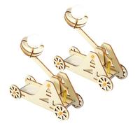Vaguelly Kit catapulta da 2 set: kit trabucco in legno fai da te - di progetto scientifico Stem, giocattolo educativo per esperimenti di fisica, artigianato per l'apprendimento della dell'ingegneria