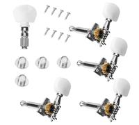 Vaguelly Kit di Accordatura per Banjo Meccaniche in Lega di Zinco e Pvc, Set Completo 4+1, Accessori Essenziali per Banjo Argento Viti per Facile Montaggio
