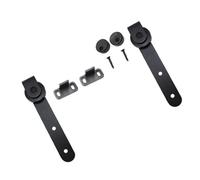 Vaguelly Kit Fermaporta Scorrevole Nero per Porta Stalla Guida Pavimento Compatta e Resistente Accessorio Supporto Roller per Porte Scorrevoli Armadi e Mobili Facile da Installare e