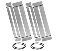 Vaguelly Kit Protezione per Tastiera Chitarra e Basso in Acciaio Inossidabile 4 Cuscinetti Protettivi per Tasti Curvi Accessori per Manutenzione e Lucidatura Strumenti Musicali