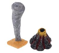 Vaguelly Kit scientifico interattivo per bambini con 2 modelli di disastri naturali, eruzione vulcanica realistica e tornado, tavolo di sabbia, giocattolo di apprendimento STEM per la scuola domestica
