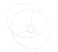 Vaguelly Lamp Shade Ring Fitter in Ferro, Supporto per Paralume da Tavolo e Plafoniera, Bianco, 1 Set, E27, Facile da Installare per Appartamento e Ristorante