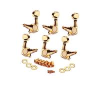 Vaguelly Meccaniche per Chitarra Elettrica Oro Metallo Stile Half Moon Grover Rondelle e Viti per Corde in Acciaio Accordatore Adatto per Chitarre Elettriche e Acustiche