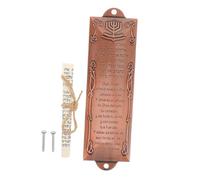 Vaguelly Mezuzah in Metallo con Pergamena per Porta Iscrizione in Spagnolo Custodia Religiosa Decorazione Culturale per Casa Protezione Spirituale