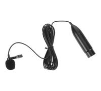 Vaguelly Microfono Lavalier a Clip Interfaccia Xlr a Tre Pin, Condensatore Professionale Nero, Materiale Metallo e Plastica, Plug And Play Affidabile per Trasmissioni Live e Discorsi